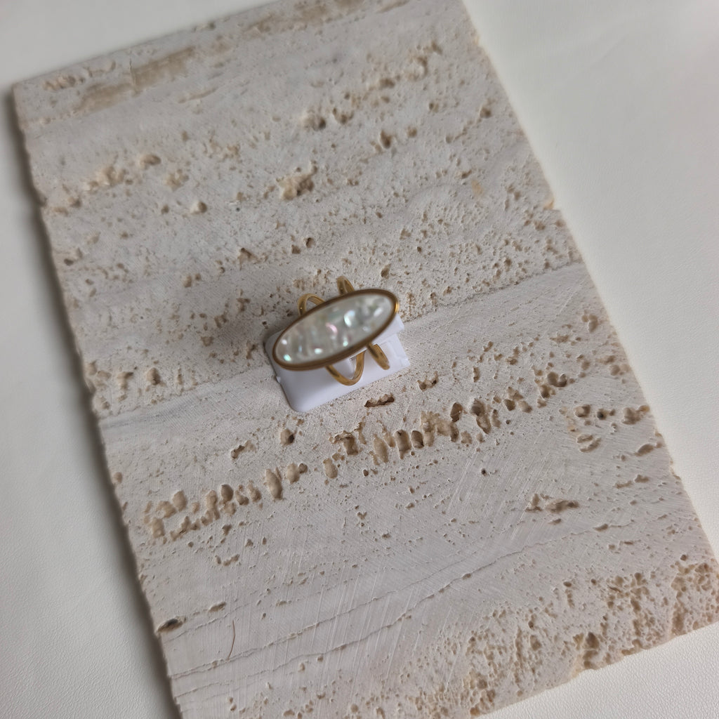 Bague SILENE blanche