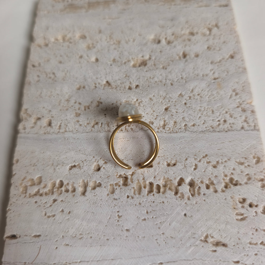 Bague SILENE blanche