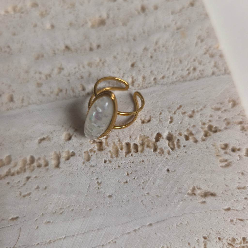 Bague SILENE blanche