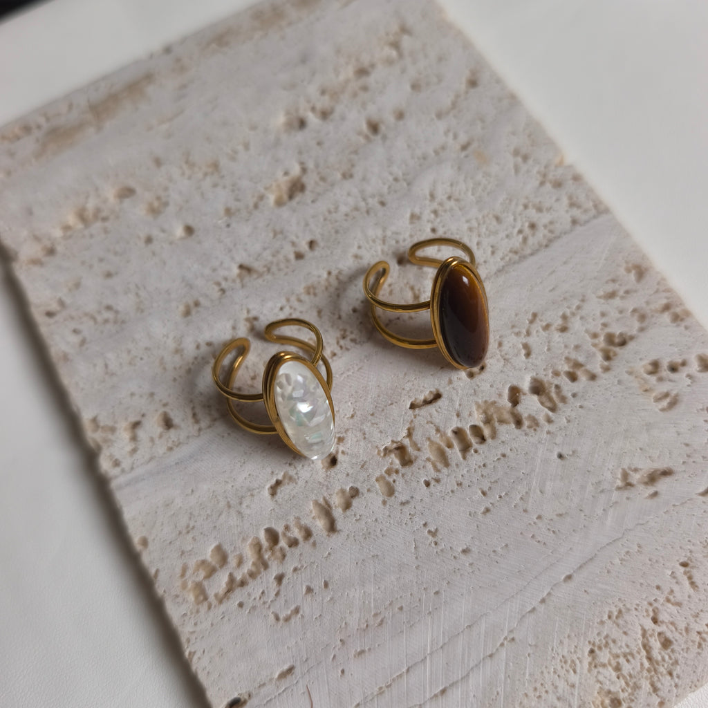 Bague SILENE blanche