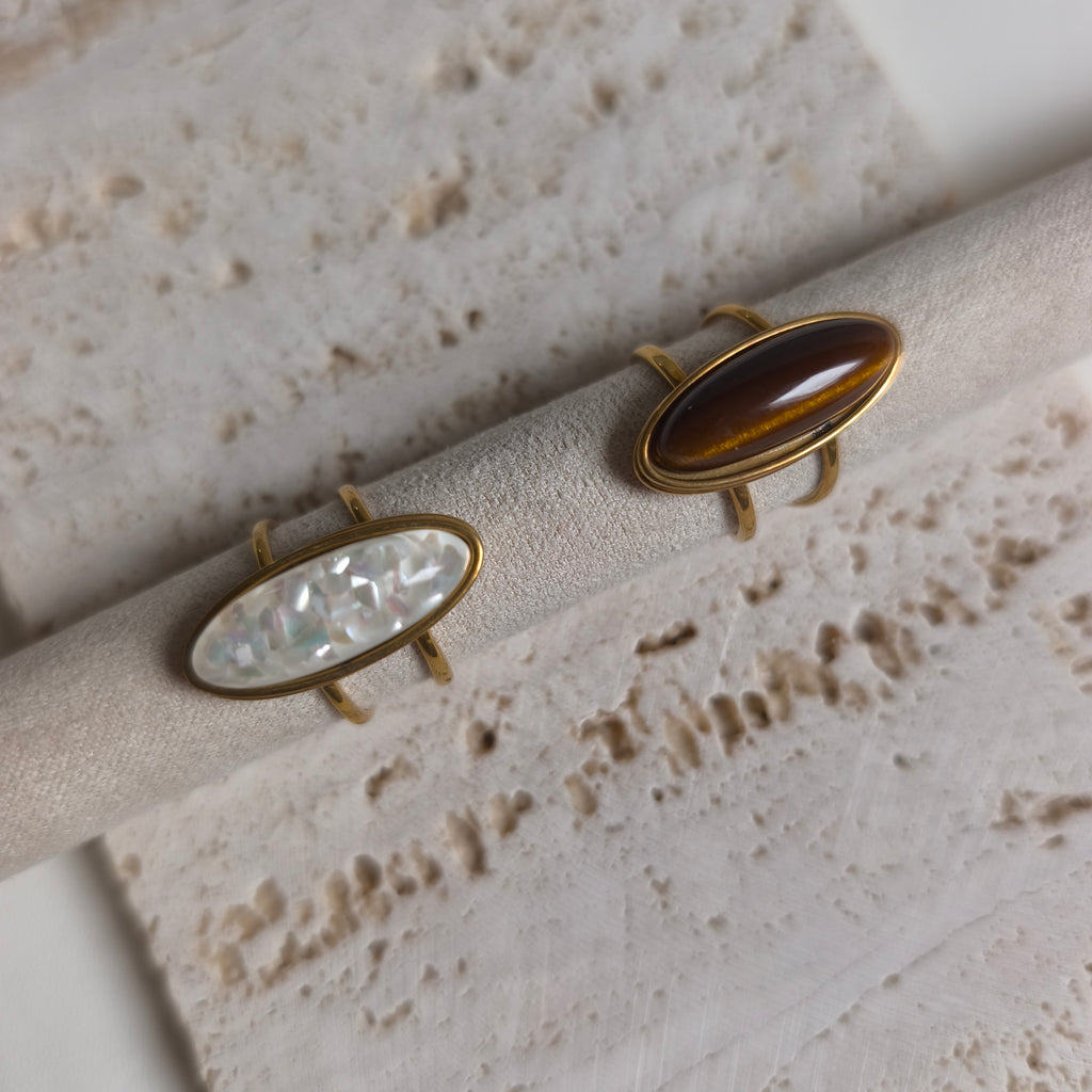 Bague SILENE blanche